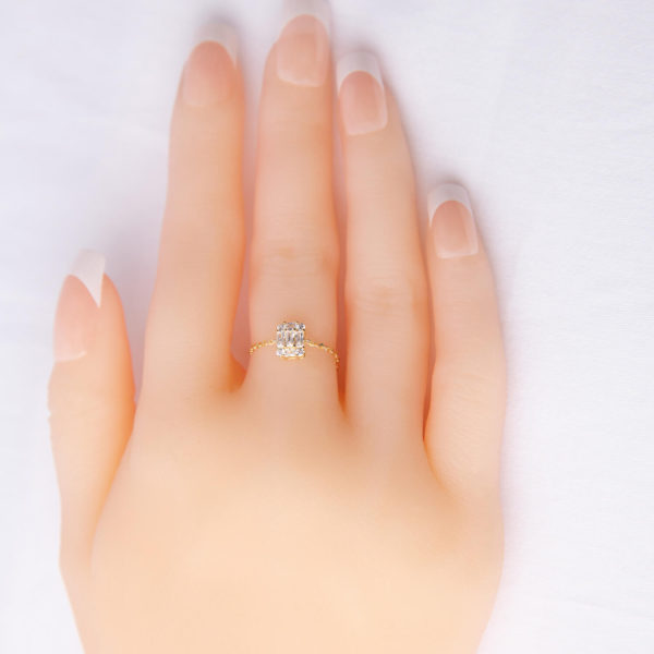 925 Silver soft and free size golden ring